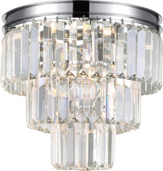 CWI Lighting Weiss 8 Light Flush Mount With Chrome Finish