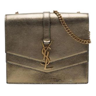 Saint Laurent Borsa Pre-owned Double Flap Crossbody - - Pre-owned - Donna - Marrone - ONE SIZE