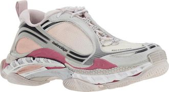 Balenciaga Womens Sneakers Triple S 2 Gradient Mesh White Polyurethane Trainers