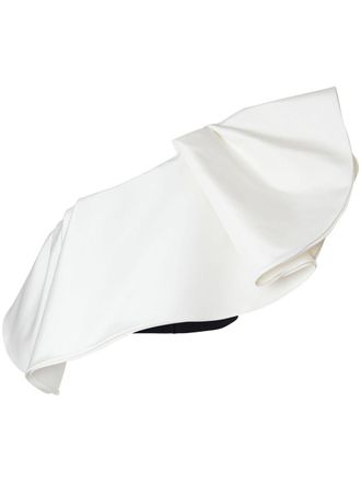Carolina Herrera asymmetric ruffled-detail silk top - women - Silk - 2 - White