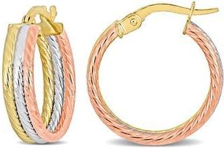 Delmar Twisted Triple Hoop Earrings in Multi-Color at Nordstrom Rack