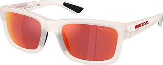Prada PS B10SF Asian Fit 28M90Z Mens Sunglasses Clear Size 54