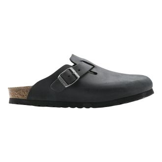 Birkenstock Boston Narrow Fit - unisex - Slip ons - Zwart - 39 EU - Leer - Schoenen