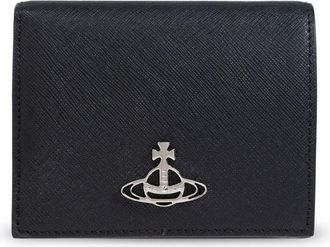 Vivienne Westwood bi-fold logo plaque wallet - unisex - Calf Leather - One Size - Black