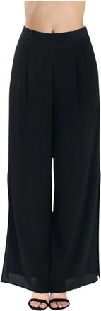 Erika Cavallini Semi Couture Ottavia Broeken - Dames - Wijde Broeken - Zwart - M - Polyester - Broeken