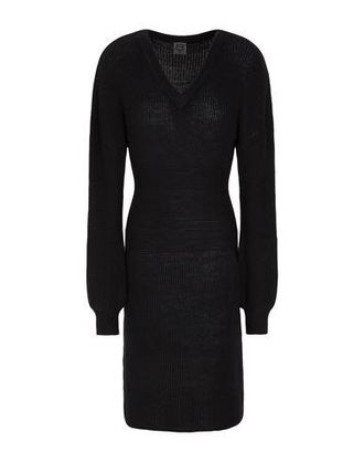 8 by YOOX KNIT V-NECK MIDI DRESS