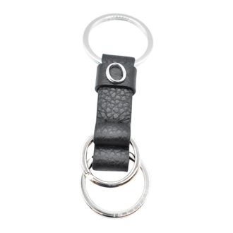 Orciani Leren Sleutelhanger met Chrome Ringen - Dames - Sleutelhangers & Tashangers - Zwart - ONE Size - Leer - Accessoires
