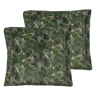 Evans Lichfield Manyara Cushions (Twin Pack) - Multicolour - Size 50 cm x 50 cm