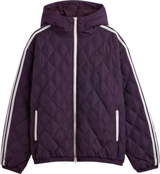 adidas Quilted Three Stripes Jacket - Heren - Ski Jassen - Paars - M - Leer - Fitness