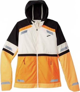Brooks Womens Run Visible Jacket 2.0 In Orange