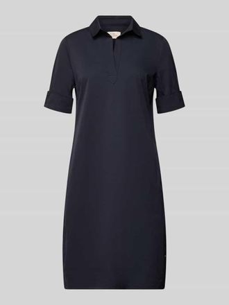 robe l&eacute;g&egrave;re Hemdblusenkleid mit V-Ausschnitt in Marine, Gr&ouml;&szlig;e 36