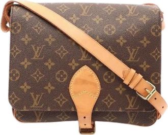 Louis Vuitton Pre-owned Cartouchiere GM Monogram Schoudertas - Dames - Vintage Schoudertas - Bruin - ONE Size - Leer - Vintage