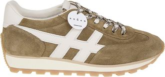 Hogan Low-Top Brown Suede Sneakers with Memory Foam Insole