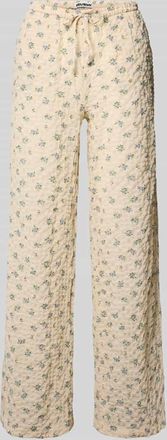 Review Wide Leg Pull-on-Hose aus Seersucker mit Kordelzug in Offwhite, Gr&ouml;&szlig;e XL