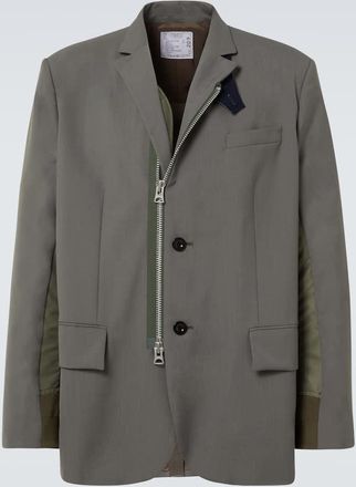 sacai Blazer monopetto con zip
