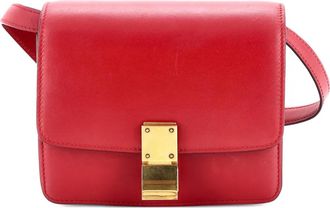 Celine Classic Box Bag Smooth Leather Small crossbody bag - Rood