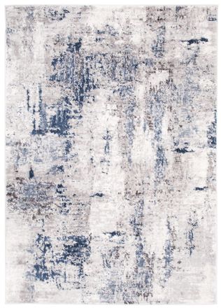 Tapiso Alfombra de sal&oacute;n gris azul crema vintage suave 200 x 300 cm