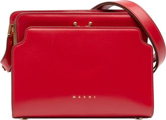 Marni Pre-owned Womens Leather Trunk Reverse Crossbody - Red - One Size