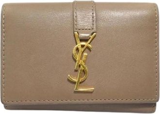 Saint Laurent Pre-owned Accessories, female, Brown, Size: ONE SIZE Pre-owned Leather Key Holder