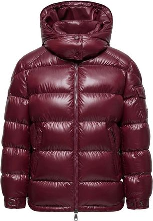 Moncler Doudoune en nylon laqu&eacute; Maire - Dames - Gewatteerde jassen - Rood - XS - Nylon - Jassen