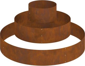 vidaXL Maceta Para Jard&iacute;n Marr&oacute;n 120 X 120 X 20 Cm Acero Autopatinable Vidaxl