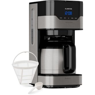Klarstein Klarstein Macchina del Caff&egrave; Arabica 800W EasyTouch Control argento/nero