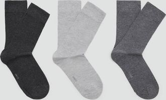 Mango Pack 3 calzini cotone lunghi grigio - Uomo - 40-42 - MANGO MAN