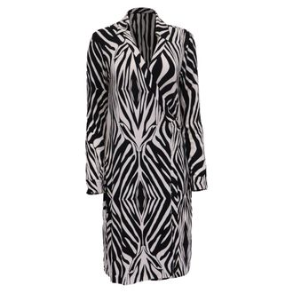 Diane Von F&uuml;rstenberg Diane Von Furstenberg Zebra-Print Midi Wrap Dress in Multicolor Viscose