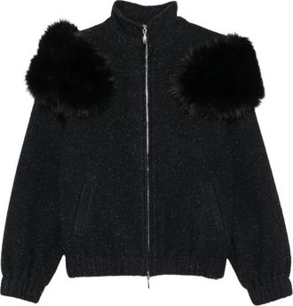 Shushu/Tong Shushu/Tong - Nepbont & Shearling Jas - Dames - Jassen - Zwart - Maat: XS