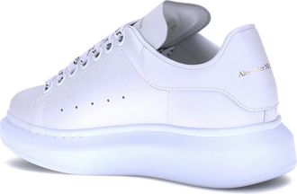 Alexander McQueen Womens Leather Sneakers White White-White Trainers White/white