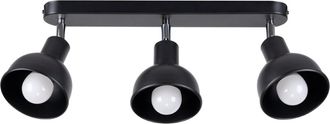 Sollux Lighting Lámpara de techo negro acero alt. 19