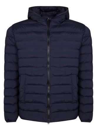 Herno Packable Black Bomber Jacket With Quilted Design