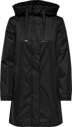 Only Wintermantel ONLY ONLFELINA LIFE PARKA OTW NC, Damen, Gr. XS, schwarz, Web, Obermaterial: 100% Polyester, unifarben, regular fit, hoch geschlossener A