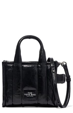 Marc Jacobs The Shiny Crinkle Crossbody Tote Bag in Black at Nordstrom