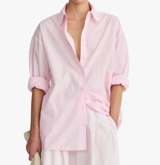 Apiece Apart Isolde Button Down Shirt In Rosewater
