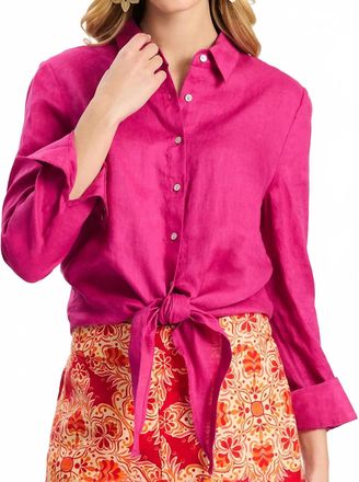 Tyler B&ouml;e Amara Linen Shirt In Rose Violet