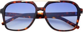 Freyrs Eyewear Spencer Aviator Sunglasses in Tortoise /Blue at Nordstrom