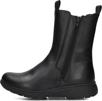 Xsensible Schoenen, Dames, Zwart, 40 EU, Leer, Zwarte Leren Dames Enkellaarzen