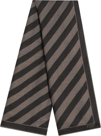 Fendi Stijlvolle Sjaal Collectie - Heren - Zijden sjaals - Bruin - ONE Size - Accessoires