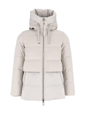 Duno Padded Quilted Jacket With High Collar And Hood