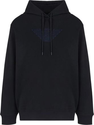 Emporio Armani Truien - Heren - Hoodies - Blauw - XL - Katoen - Hoodies & sweatvesten