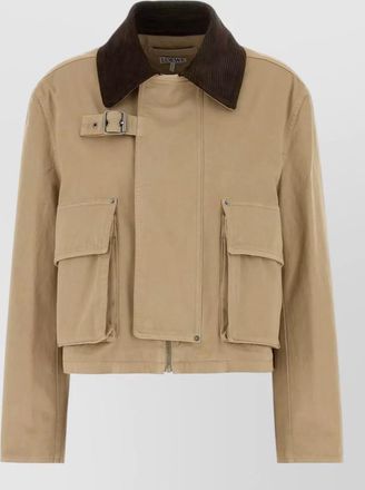 Loewe cotton single breasted parka coat