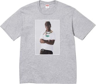 SUPREME Tops, Heren, Grijs, L, Katoen, Classic T-Shirt