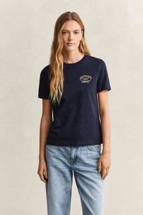 GANT Women Rope Graphic T-Shirt (XXL) EVENING BLUE