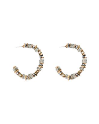 Saachi Saachi Beaded Crystal Hoop Earrings