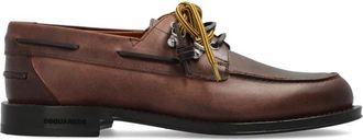 Dsquared2 Lace-Up Leren Schoenen - Heren - Veterschoenen - Bruin - 41 1/2 EU - Leer - Schoenen