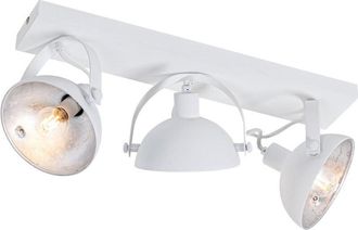 QAZQA Qazqa - Industrial Ceiling Light White with Silver 3-Light Adjustable - Magnax