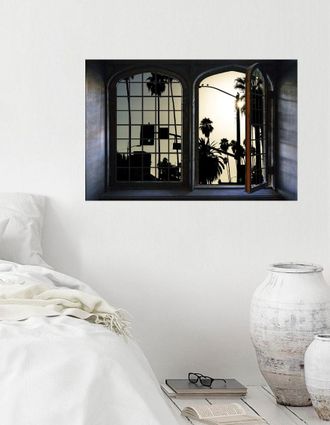 Queence Wandsticker »Amerika« Wandsticker, Wandbild, selbstklebend, 3D, Fenster