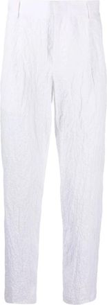 Emporio Armani Cotton Chino Broeken - Heren - Straight fit broeken - Wit - L - Katoen - Broeken