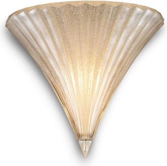 Ideal Lux Ideal Lux - Santa - 1 encendedor de pared para interiores ligero dorado con acabado de vidrio pequeño, E14